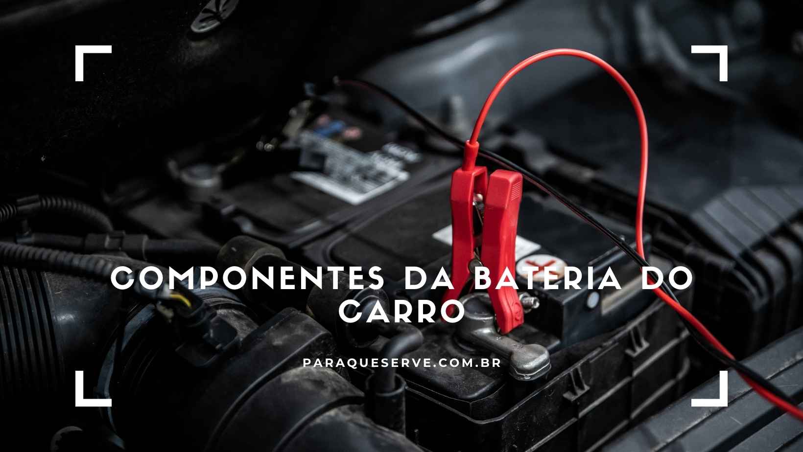 Componentes da bateria do carro
